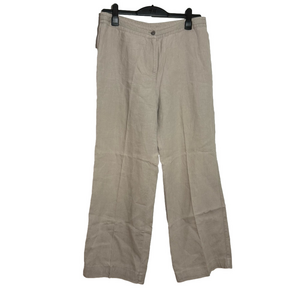 EAST 100% linen women’s Tan wide straight leg Pants